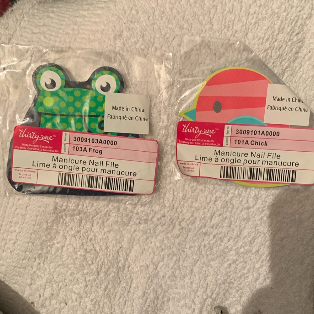 Thirty-One Chick and Frog Nail Files BNIB